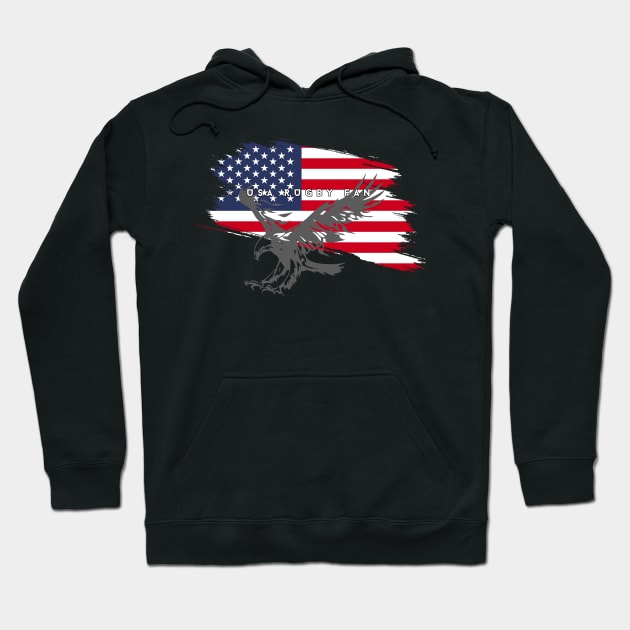 Minimalist Rugby Part 3 #017- USA Rugby Fan Hoodie by SYDL